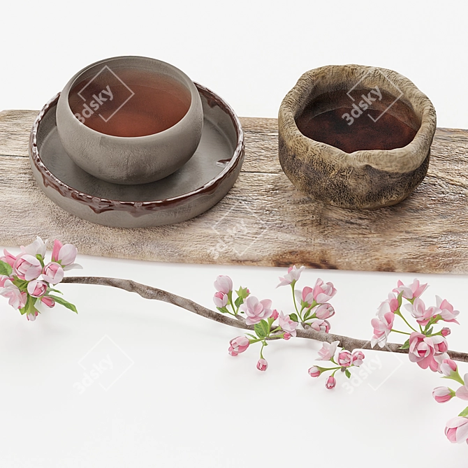 Renewal Spring Tea Tray Display 3D model image 3