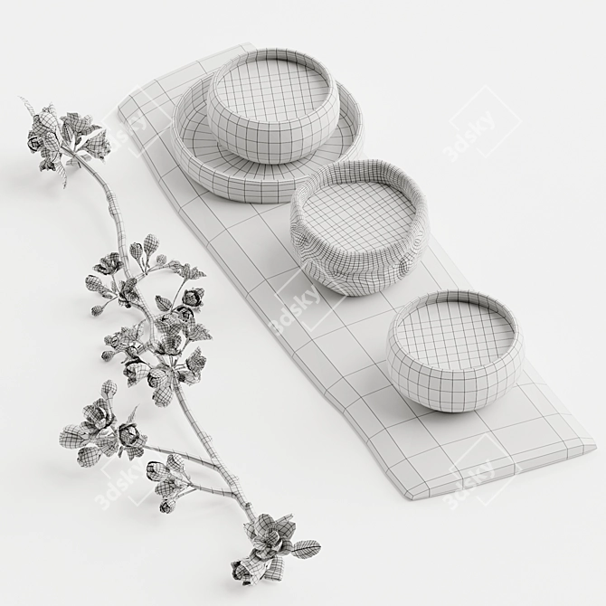 Renewal Spring Tea Tray Display 3D model image 7