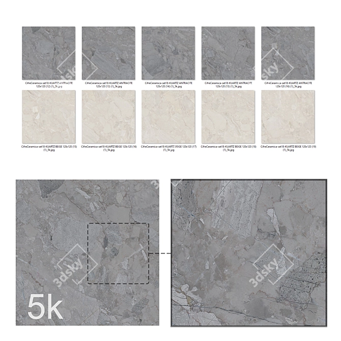 Cifre Quartz Bundle Textures Set 3D model image 2