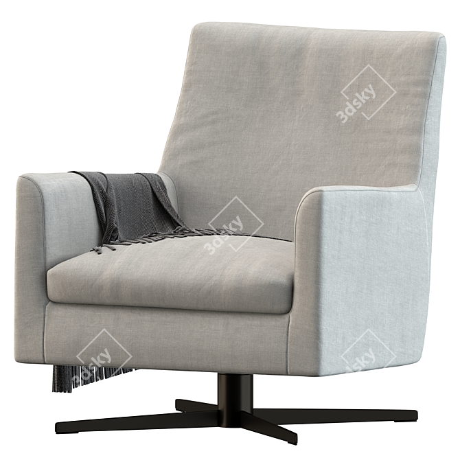 Modern Elegance Hat Armchair 3D model image 1