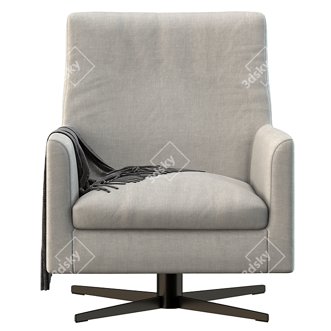 Modern Elegance Hat Armchair 3D model image 3