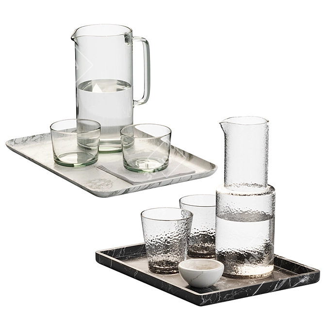 Zara Home Glassware Set Collection 3D model image 6