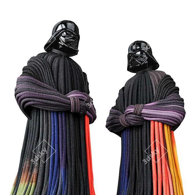 Sith Lord Knitted Sculpture 3D model image 4