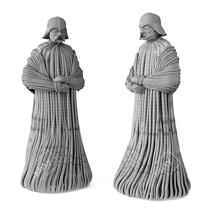 Sith Lord Knitted Sculpture 3D model image 6