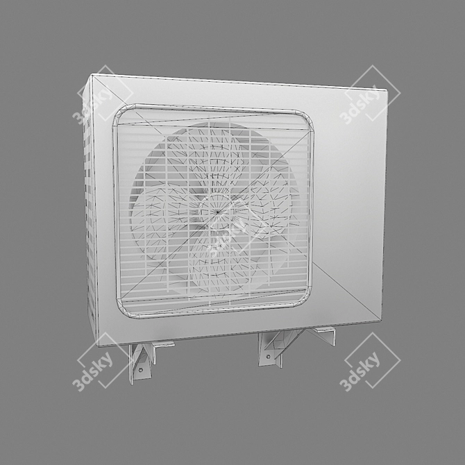 Vintage Air Conditioner 3D Model 3D model image 4