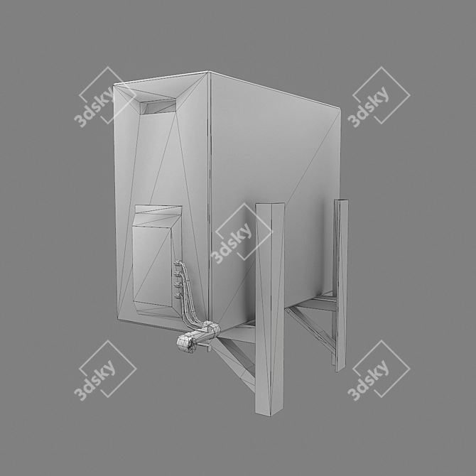 Vintage Air Conditioner 3D Model 3D model image 5