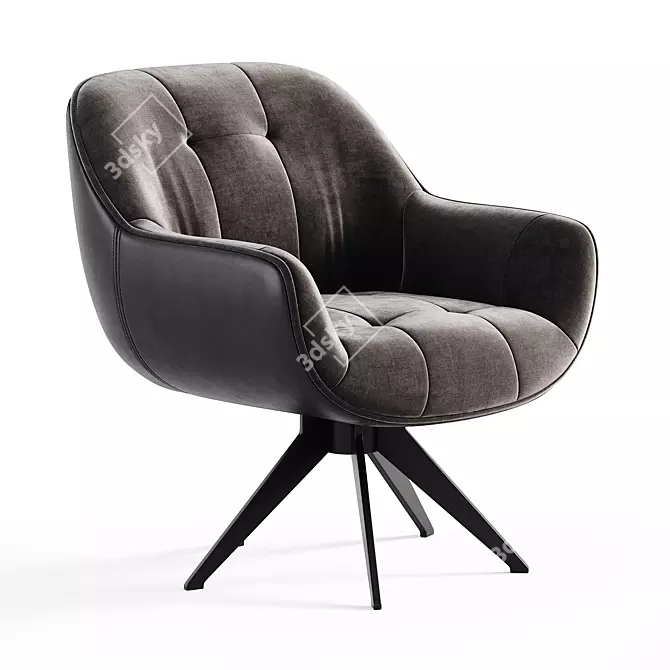 Elegant GREN Berjer Armchair Model 3D model image 2