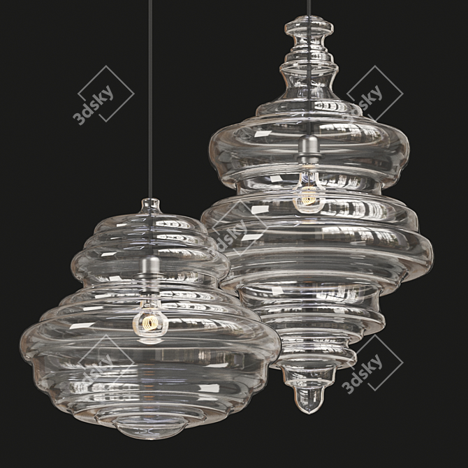 Eternal Glow Glass Chandelier by Lasvit 3D model image 2