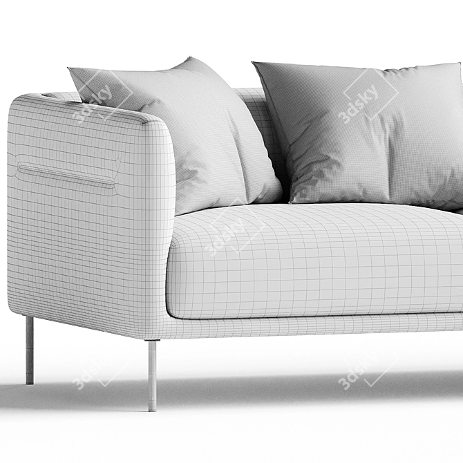 Modern Comfort Konami 3-Seater 3D model image 3