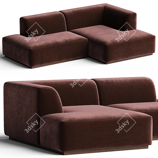 Plush Jacopo Corner Sofa XL 3D model image 1