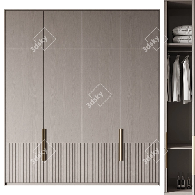 Spacious Wardrobe №17 3D model image 1