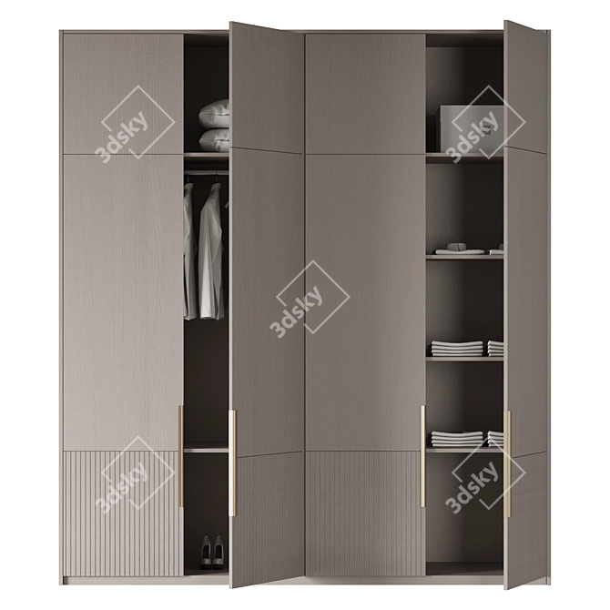 Spacious Wardrobe №17 3D model image 3