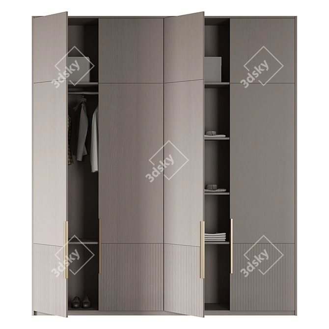 Spacious Wardrobe №17 3D model image 5