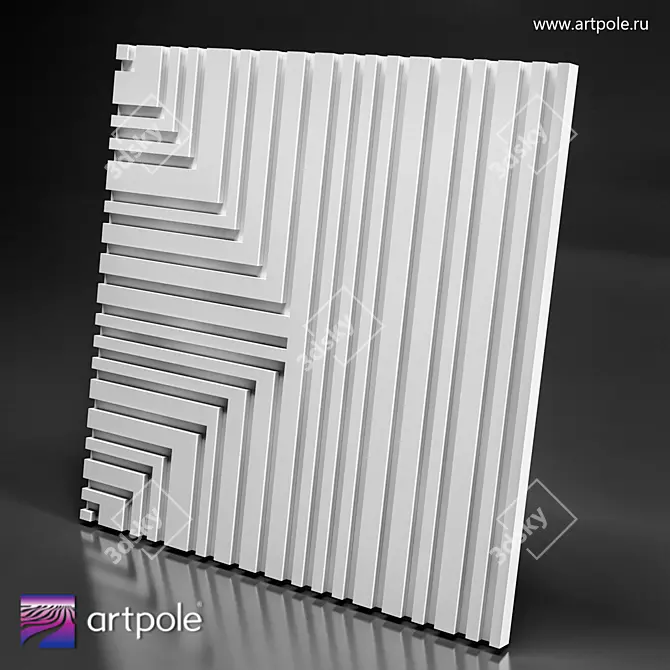 BARCODE 3 Gypsum 3D Panel 3D model image 1