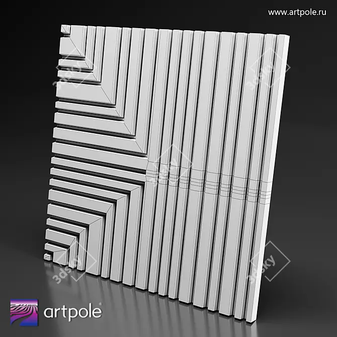 BARCODE 3 Gypsum 3D Panel 3D model image 2