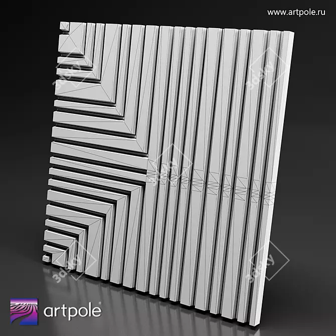 BARCODE 3 Gypsum 3D Panel 3D model image 5