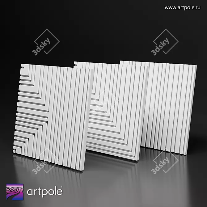 Barcode 3D Panel Collection 3D model image 1