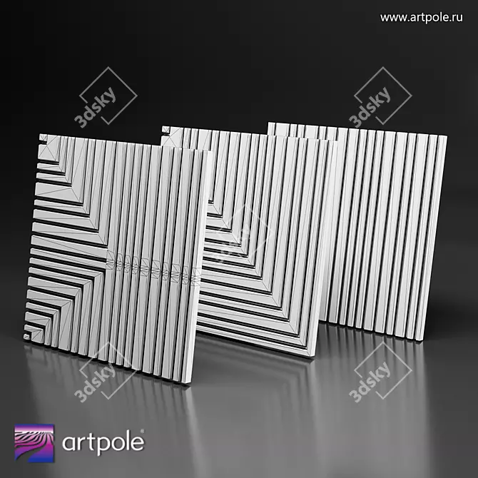 Barcode 3D Panel Collection 3D model image 2