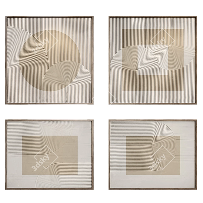 Modern Panels 4K Textures Art 3D model image 1