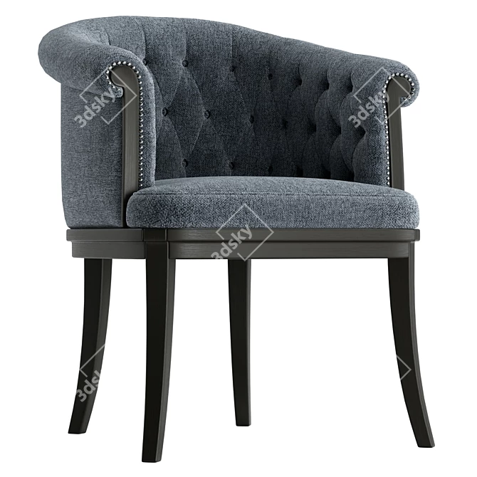 Tufted Fabric Easy Chair Logan 3D model image 1