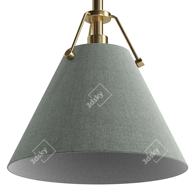 Modern Cone Pendant Light Fixture 3D model image 1