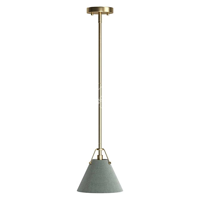 Modern Cone Pendant Light Fixture 3D model image 3