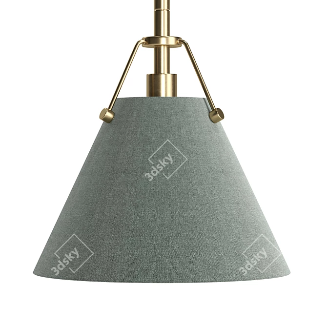 Modern Cone Pendant Light Fixture 3D model image 4