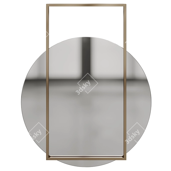 Pendulum Gold Round Wall Decor 3D model image 1