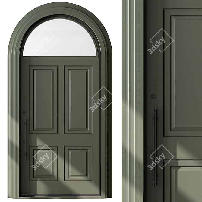 Elegant Arched Door - Model 74 3D model image 3