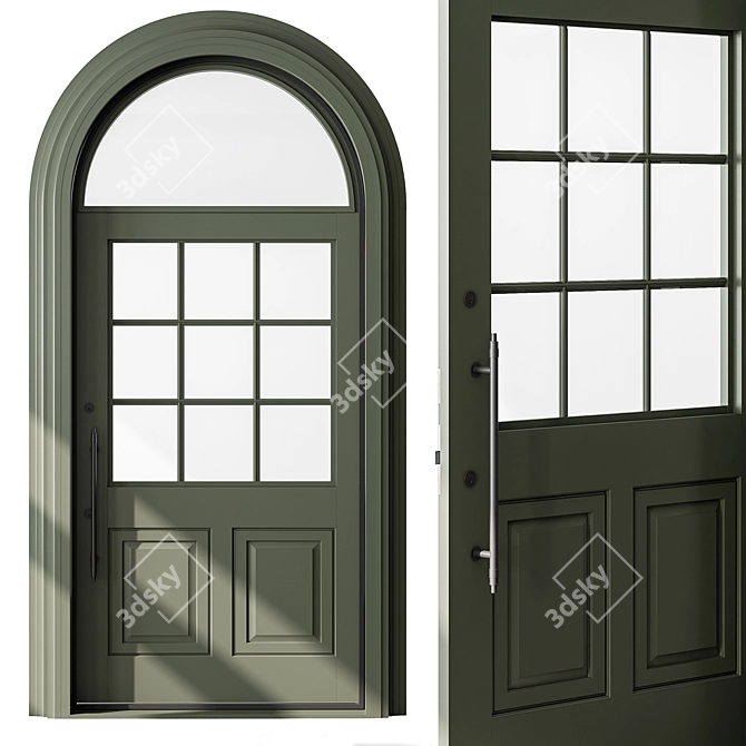 Elegant Arched Door - Model 74 3D model image 4