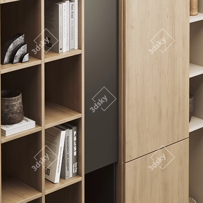 Modern Modular Bookcase Furniture 3D model image 3