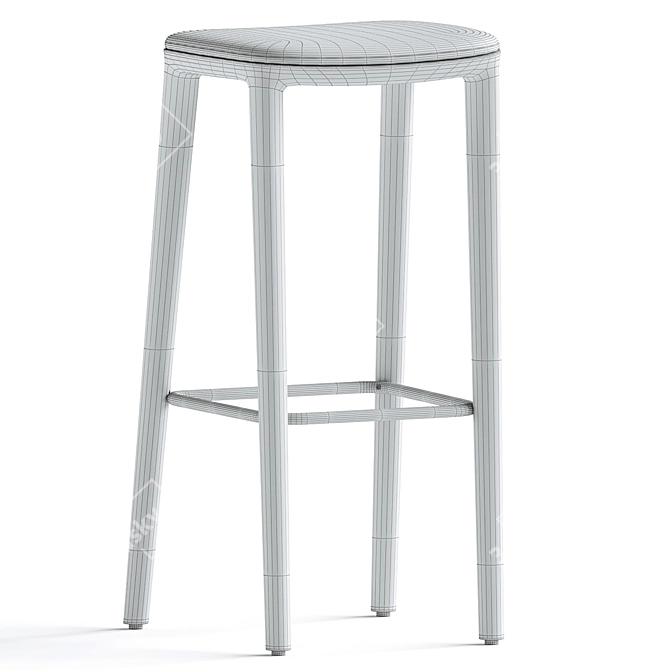 Sleek and Stylish NEVA Bar Stool 3D model image 3