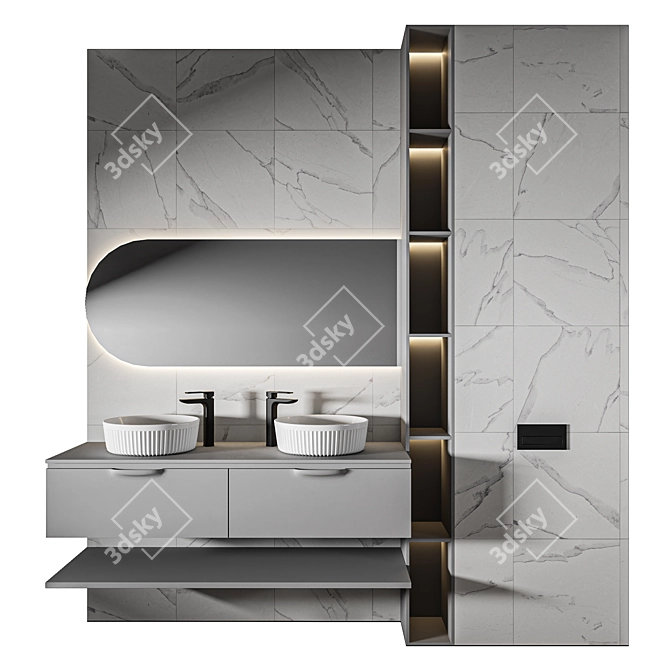 Luxury 3D Bathroom Design File 3D model image 1