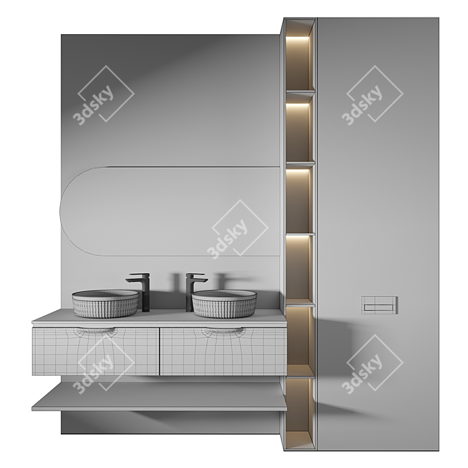 Luxury 3D Bathroom Design File 3D model image 2