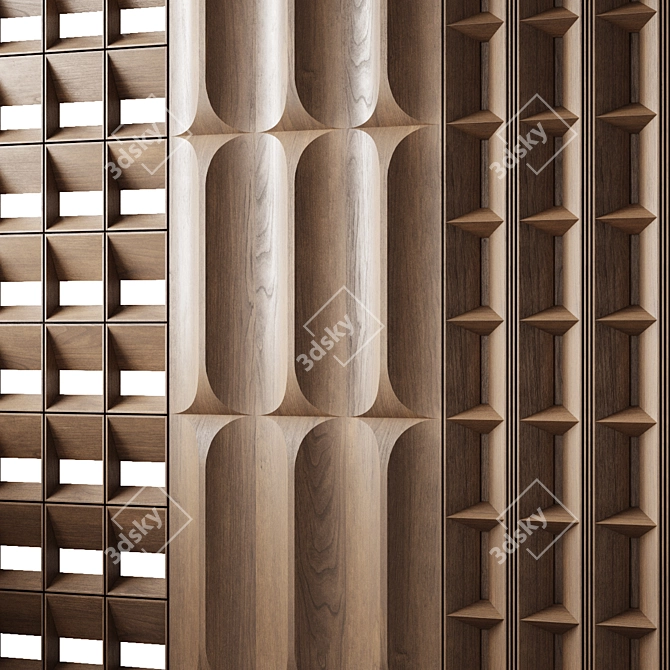  Wooden Panels 3D Model 3D model image 3