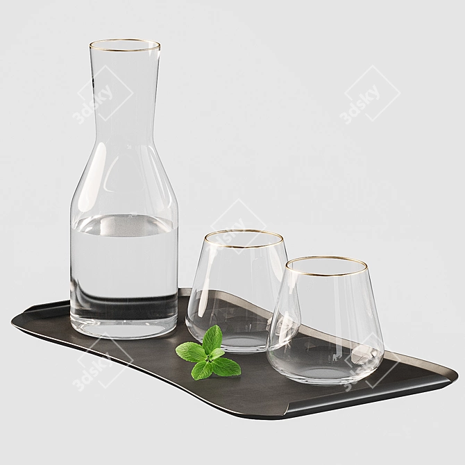 Zara Home Decorative Glassware Set 3D model image 4