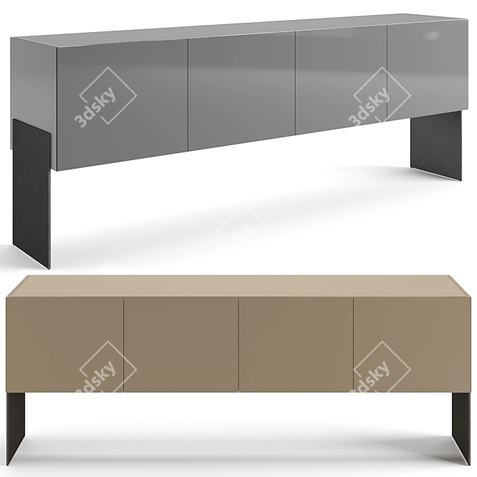 Modern Sleek Aipim Sideboard 3D model image 1