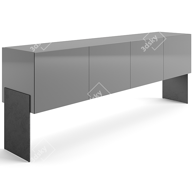 Modern Sleek Aipim Sideboard 3D model image 2