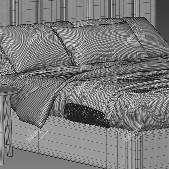  West Elm Emmett Low Profile Bed 3D model image 3