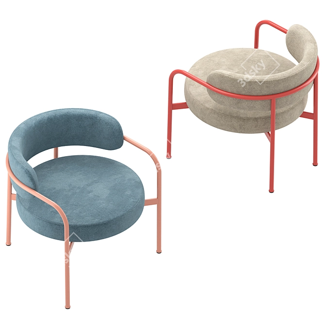 Modern and Versatile Lounge Chair 3D model image 6