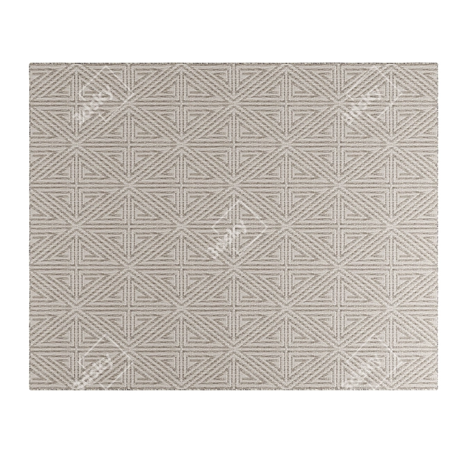 Elegant Kite Trellis Area Rug 3D model image 5