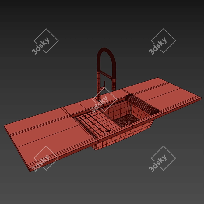 Ruvati epiStage Sink Set 3D model image 7