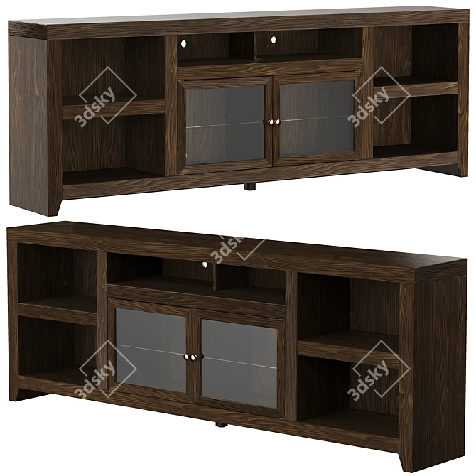 Modern Skyline TV Stand Console 3D model image 1