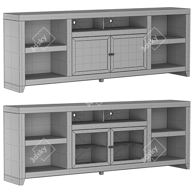 Modern Skyline TV Stand Console 3D model image 3