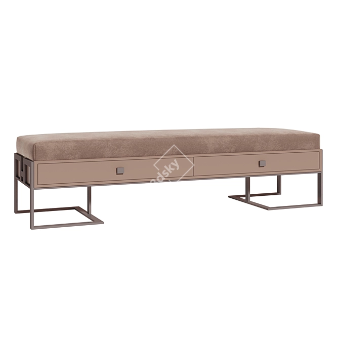 Candy Collection Bedroom Bench 3D model image 2