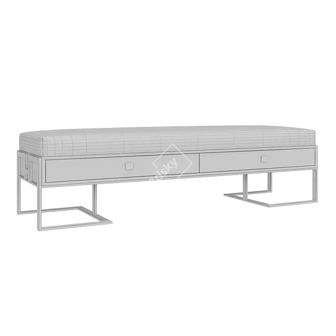 Candy Collection Bedroom Bench 3D model image 6