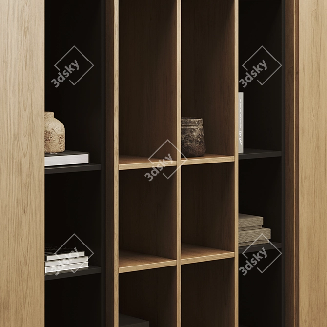 Modern Bookcase Furniture Unit 3D model image 3