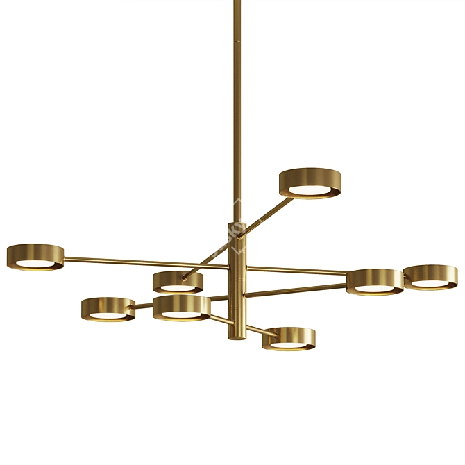 Modern Latun LED Ceiling Light 3D model image 1