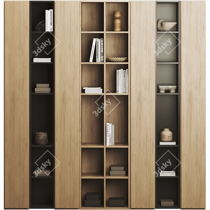 Modern Bookcase 3D Model Cabinet 3D model image 1