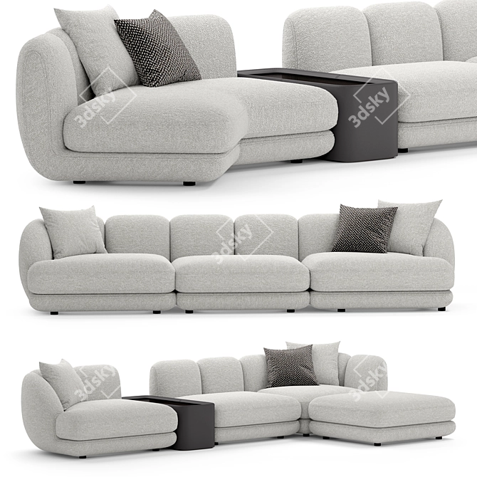 Stylish Sofa by elvemobilya 3D model image 1